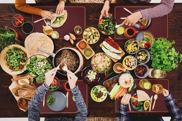 Підставки під тарілки Leder Platzsets, бордові, 6 шт., миючі, водонепроникні, для дому, кухні, на вулицю