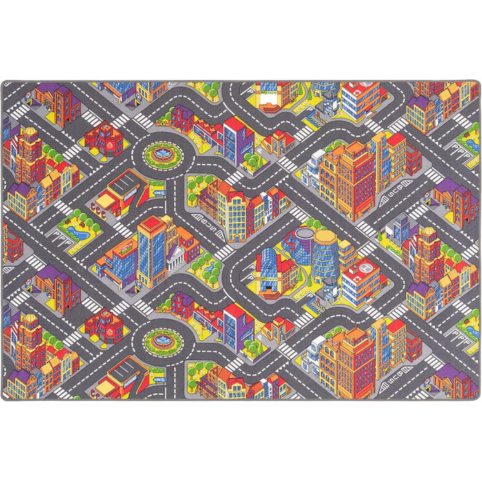 Дитячий ігровий килимок Snapstyle 3D Big City Grey, 24 розміри, 300x400 см