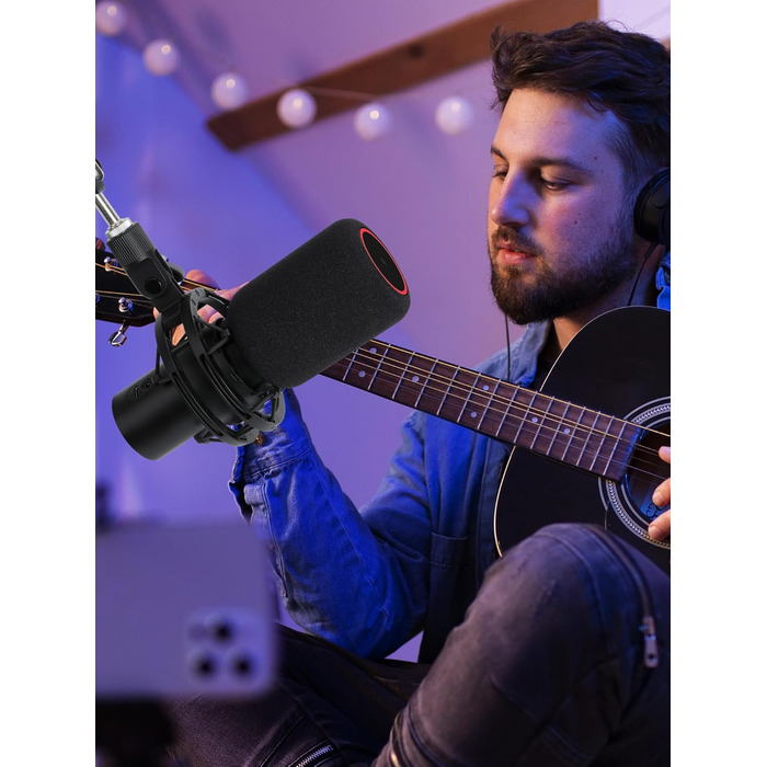 Стрічковий мікрофон HyperX QuadCast з кріпленням та поп-фільтром YOUSHARES - для QuadCast S, Fifine AM8, Blue Yeti, Razer Seiren Mini V3