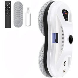 Робот для миття вікон, 5600 Па, автоматичний, з розпилювачем води, 3 режими миття, система безпеки, для гладких поверхонь, 10 серветок