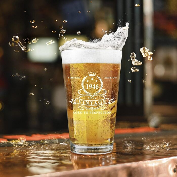 Пивний келих LIGHTEN LIFE 450 мл в дерев'яній подарунковій коробці, 1966 рік народження - ідеальний подарунок для чоловіка, тата, чоловіка на 60 років