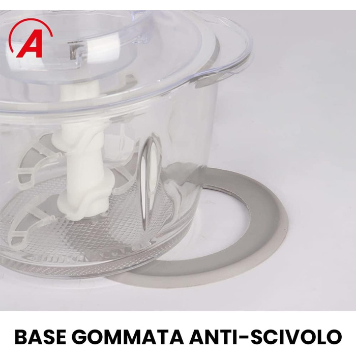 Електричний подрібнювач Ardes ARCHOP01 з 4 сталевими лезами, 300 Вт, 2 швидкості, скляна чаша