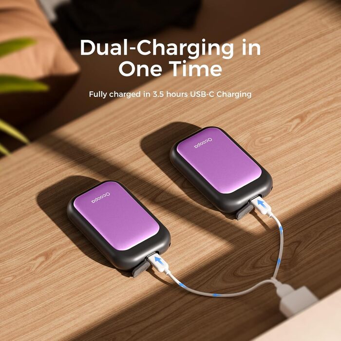 Електричні грілки для рук OCOOPA UT4 5000mAh - 2 шт. Ультракомпактні, водонепроникні, швидкий нагрів, для зими, USB