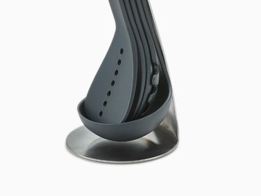 Набір кухонних аксесуарів Joseph Joseph Nest 5 шт. з магнітною підставкою, чорний/нержавіюча сталь, для компактної організації, можна мити в посудомийній машині