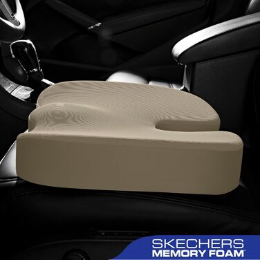 Подушка для сидіння Skechers з Memory Foam, для офісного крісла, автомобіля, зняття болю в куприку та сідницях, бежевого кольору