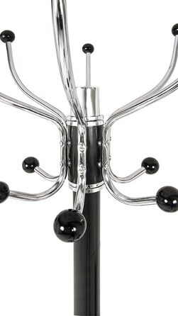 Вішалка для одягу HAKU Möbel, хром, чорний мармур, метал, 176 x 38 см, сучасний стиль