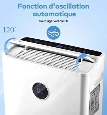 Зволожувач повітря Pasapair – автоматичний осушувач для дому до 120 м³ (20 м²) з таймером, 3 режими роботи, цифровий дисплей, шланг для відведення конденсату. Захист від вологи та плісняви.