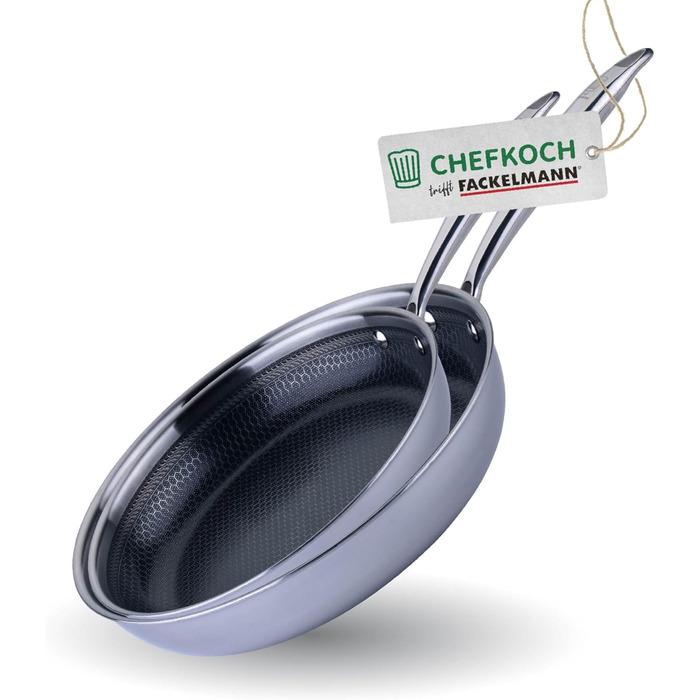 Сковорода Chefkoch від Fackelmann – діаметр 28 см, преміум якість, з керамічним антипригарним покриттям, для всіх типів плит (включно з індукцією)