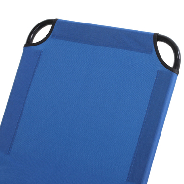 Шезлонг для відпочинку, спинка з 5 положеннями, швидковисихаючий матеріал, металевий каркас, 190 x 56 x 28 см, блакитний