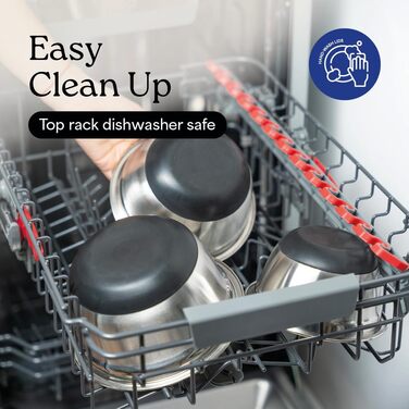 Набір місок для перемішування з нержавіючої сталі WHYSKO | Контейнери для зберігання продуктів, міски для кухні та холодильника | Екологічні, міцні (з чорними кришками)