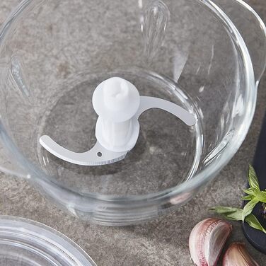 Подрібнювач для салату Tower Cavaletto T12058MNB, 1 л, 350 Вт, Midnigh Blue & Roségold (Чорний та Рожево-золотий)