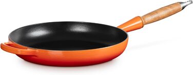 Сковорода Le Creuset Signature з чавуну з дерев'яним ручками, 24 см, кольору 'Огненний Рубін'