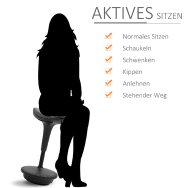 Офісний крісло з регульованою висотою та функцією обертання, ергономічне, нахил до 120°, сірого кольору. Регулювання висоти: 65,5-83,5 см.