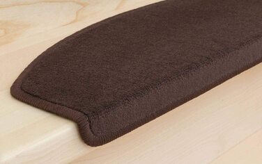 Ступінчасті килимки Metzker Vorwerk Uni Antares напівкруглі 65x24x4 см (кавово-коричневі, 28 шт.)