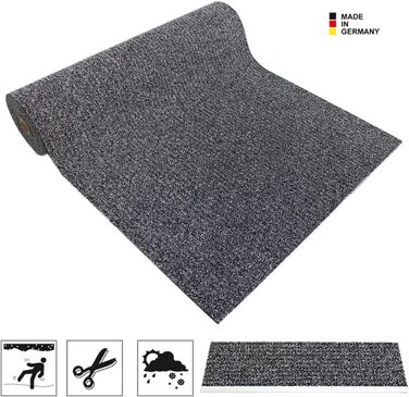 Відкритий захисний килимок I нековзний бігун для активного відпочинку - 120x200 см (бігун 120x100 см, сіль-перець)
