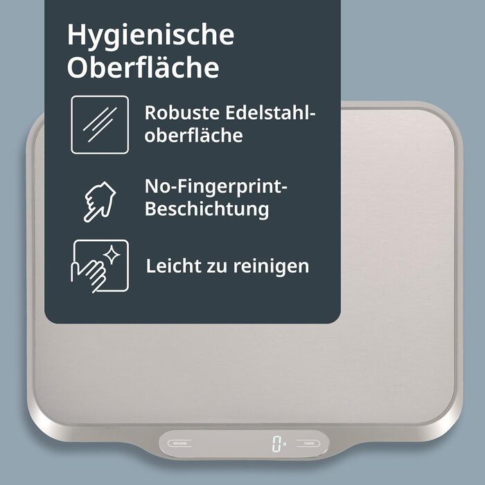 Кухонні ваги ADE з великою платформою 26x31 см, до 15 кг | Ідеально для випічки, пакування та м'яса