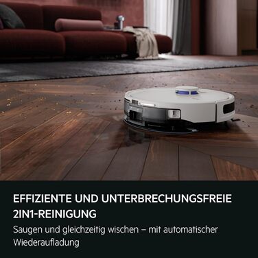 Робот-пилосос AEG AR71UW2SW з функцією миття, WiFi, LiDAR, автоматичною станцією очищення, потужність 4000 Па, 14,4 В, до 175 хв, до 140 м², бак 0,28 л, білий