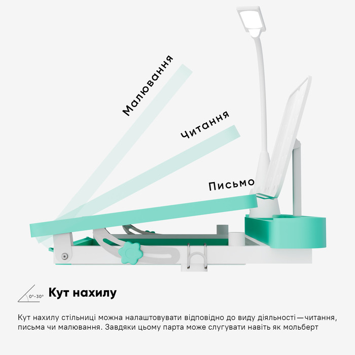 Комплект Evo-kids (стілець+стіл+полиця+лампа) Evo-17 Z Ergo (арт. Evo-17 Z Ergo)