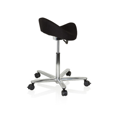 Офісний стілець/табурет MOVE-TEC 3D PRO I з сидінням у вигляді сідла, чорного кольору, hjh OFFICE
