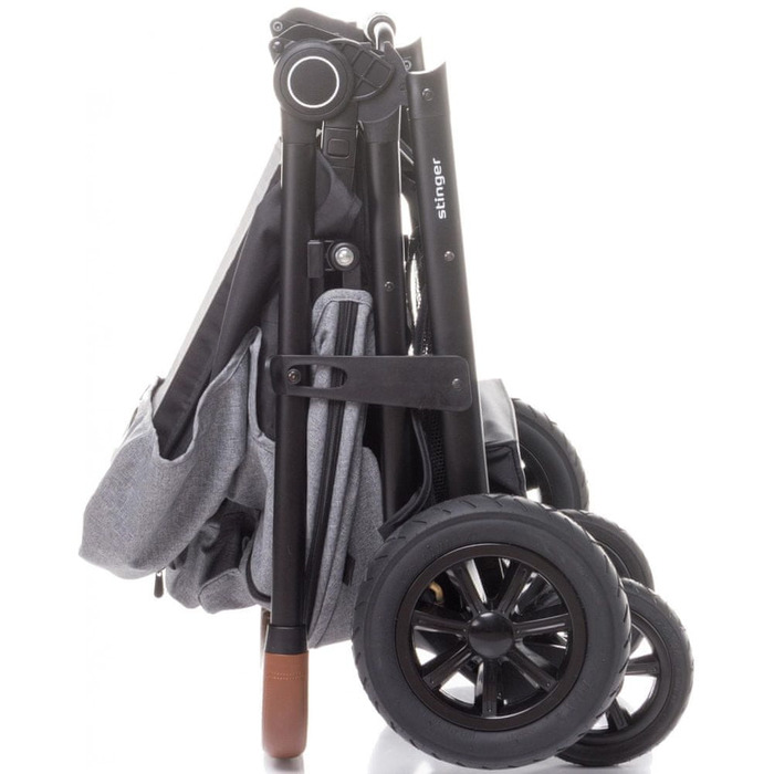 Дитячий прогулянковий візок 4BABY Stinger Air, колір Light Grey