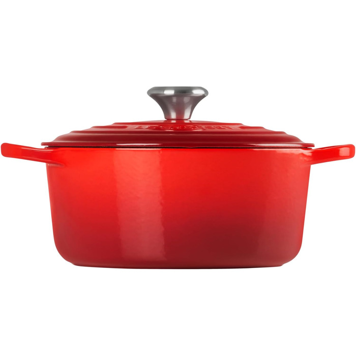 Le Creuset Signature Чавунна сковорода з кришкою, 24 см, 4.2 л, Cherry Red (Kirschrot)