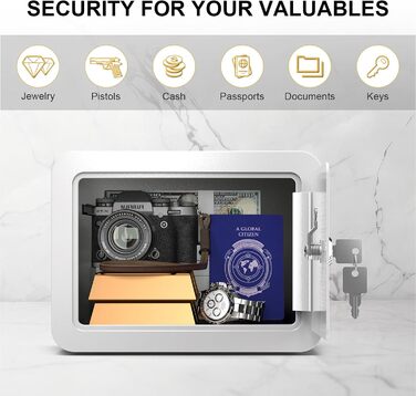 Сейф Marcree 0,23 Cub Safe - міні-сейф для грошей, монет та особистих речей (білий)