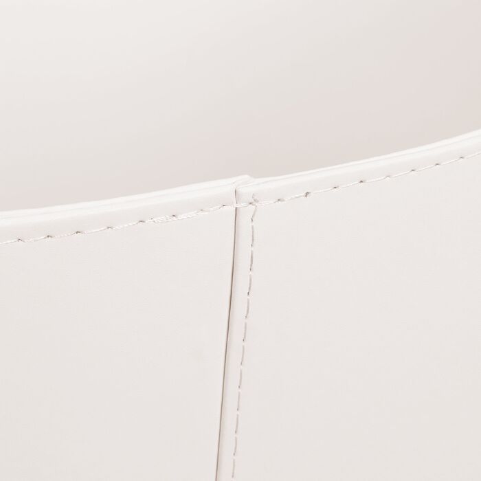 Кошик для зберігання з дерева кольору слонової кістки Relaxdays з штучної шкіри