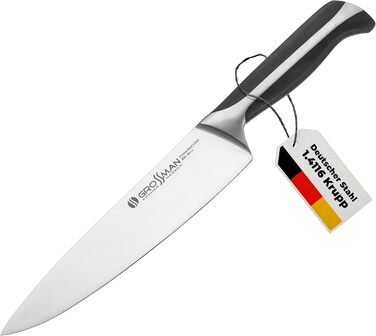 Ніж кухарський Grossman 282ON з нержавіючої сталі, 33 см, ергономічна ручка