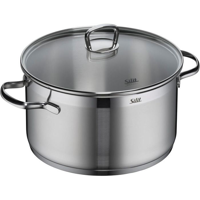 Набір каструль Silit Toskana Induktion 4-каструль, нержавіюча сталь, з кришкою з термоскла, не має покриття