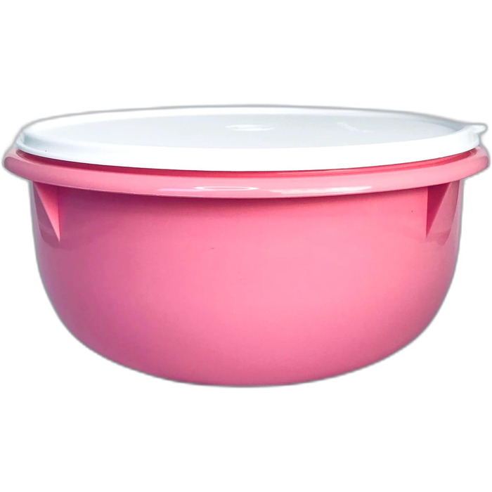 Миска для змішування Tupperware 3,0 л рожева/біла Peng bowl Сервірувальна миска