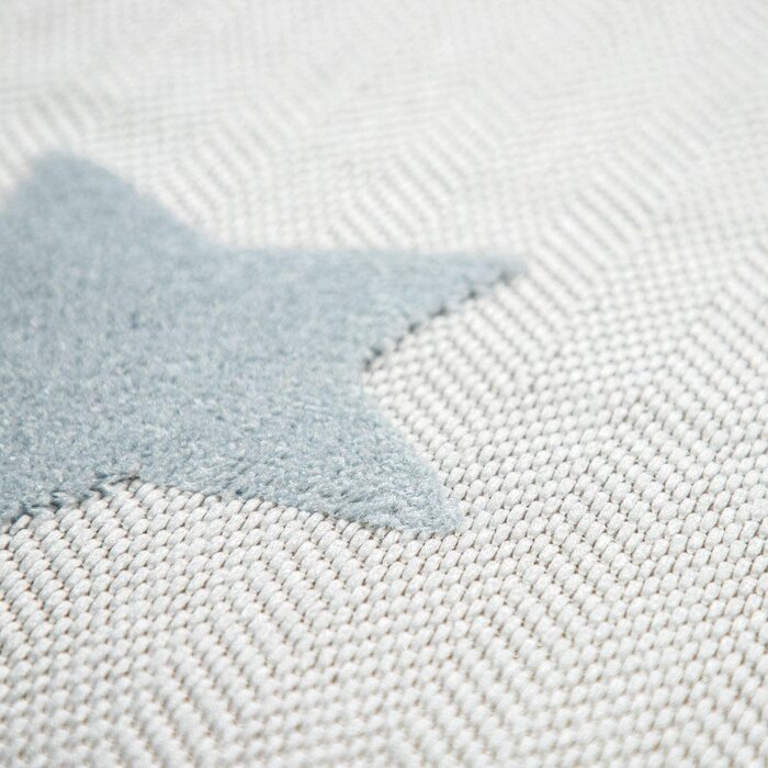 Дитячий килим Дитяча кімната Відкритий килим Круглий ігровий килим 3D із зірками бежевий, Розмір (Ø 160 см Круглий)