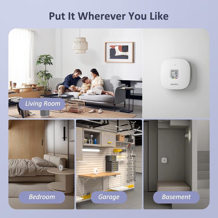 Детектор радону Inkbird Ink-RD1: коротко- та довгострокова перевірка рівня радону, EU-Bq/m³ версія, для дому, офісу, гаража