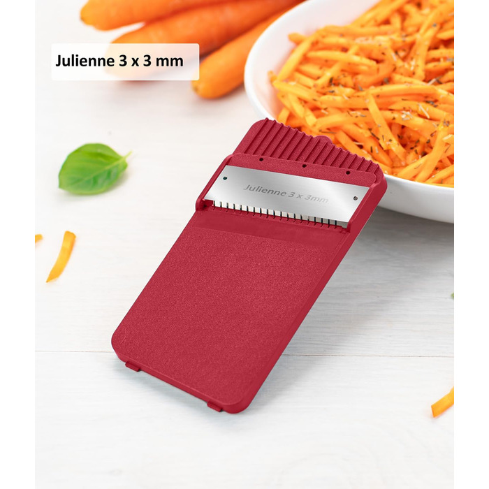Nicer Dicer Mandoline 12-ти частинний набір для нарізки овочів: слайсер, шматовиця, для гурки, кухонний слайсер, слайсер для джиран, для нарізки соломкою, преміум-якість, турквіз/зелений (червоно-сірий)