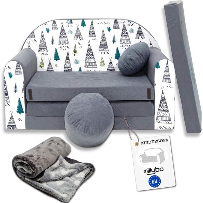 Дитяче крісло-софа 3в1 з функцією ліжка для дівчаток та хлопчиків, крісло-мішок, дитяче ліжко-крісло для дитячої кімнати