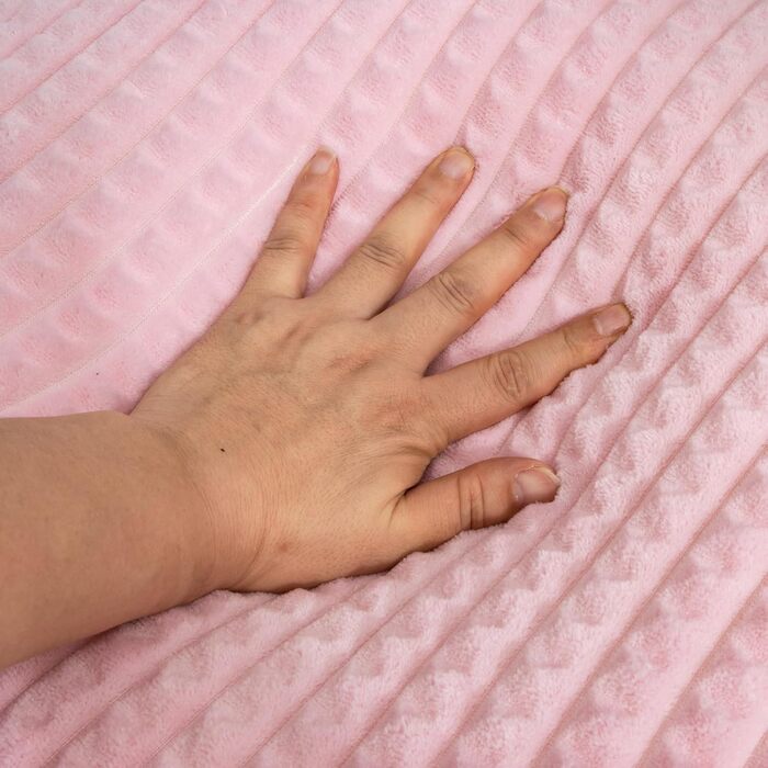 Лежанка-подушка Lesekissen A Nice Night, велика, для дорослих та дітей, з підлокітниками, підтримка спини для сну та відпочинку в ліжку/на дивані, вафельна текстура, стереоскопічний дизайн (Рожева, велика)