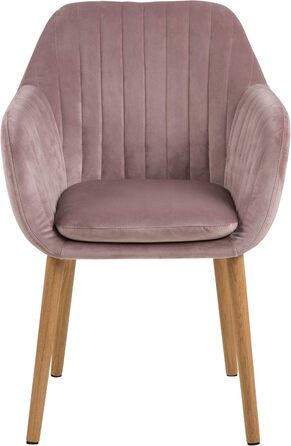 AC Design Furniture Стілець для їдальні Wendy, 57x61x83 см, Флаконно-зелений/Дуб, Велюр/Дуб