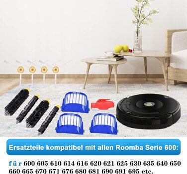 Набір запасних частин для iRobot Roomba серії 600 605 606 615 616 620 621 625 630 631 650 653 655 660 670 671 676