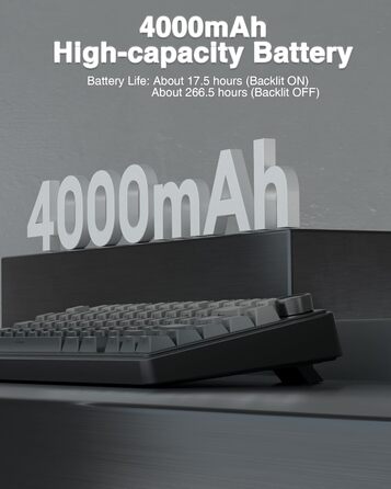 Механічна клавіатура AULA F75 PRO для геймінгу: бездротовий підключення 2.4GHz/BT5.0, Hot-Swap, QWERTY, сірий колір з градієнтом, 75%