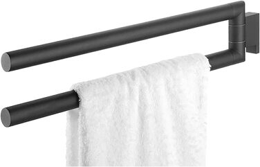 Тeleskopний тримач для рушників Tiger Boston, 35-60 см, нержавіюча сталь, чорно-матова поверхня, 2-рамковий