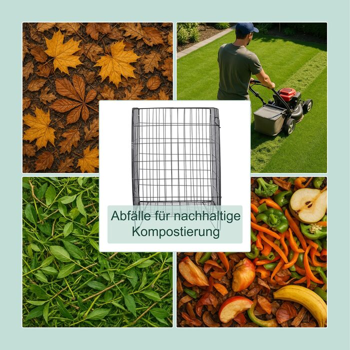 Набір з 2 компостерів Relaxdays з металу та ґраткою для дна