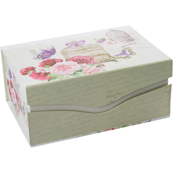 Набір чашок та блюдець London Boutique, Шabby Chic, вінтажний дизайн, порцеляна з квітковим візерунком, 2 набори в подарунковій коробці, кераміка (Lalic Summer Garden)