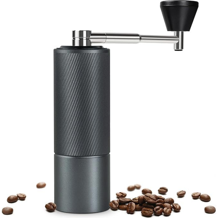 Кавомолка ручна TIMEMORE Kastanie C2 Fold - з регульованим жерновою системою з нержавіючої сталі, сіра