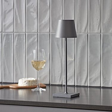 LED акумуляторна лампа SIGOR Nuindie 2.0 (2 шт.) - диммування, IP54, 38 см, USB-C, 12 год, графітовий колір