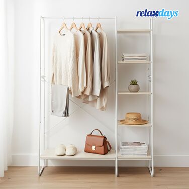 Підставка для одягу Relaxdays з полицею для взуття