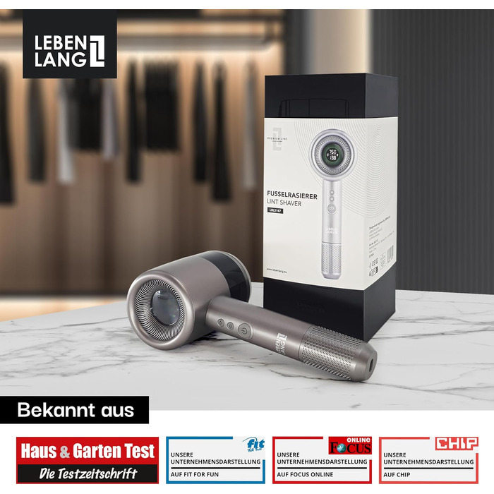 LEBENLANG Преміум Фурмінатор Електричний з LED дисплеєм та ліхтариком - 4000mAh, 5 режимів, 3,5 години роботи, видалення ворсу з одягу