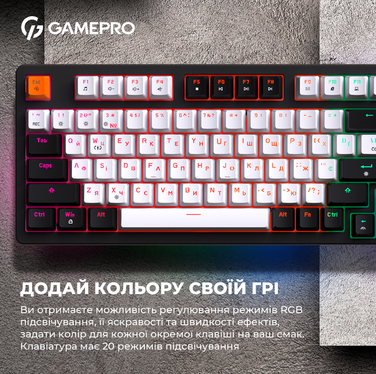 Дротова механічна клавіатура GamePro MK170B (Red) з Hot-Swap RGB Black