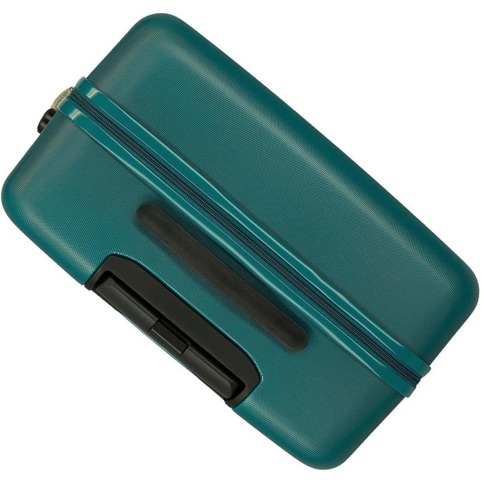 Чемодани Roll Road Flex з ABS-пластику, кодовий замок, 4 колеса, ручна поклажа (набір 2 шт., зелений)