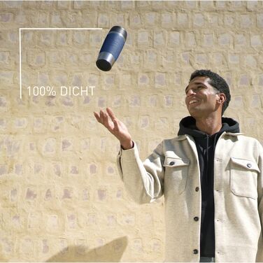 Термокружка Emsa N20210 Travel Mug Classic, 0.36 л, нержавіюча сталь, 4 години гаряче, 8 годин холодне, герметична, для миття в посудомийній машині, 360° клапан, темно-синій