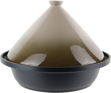 Тажин для індукційних плит, нержавіюча сталь, тауп, 30,20 x 30,20 x 23 см