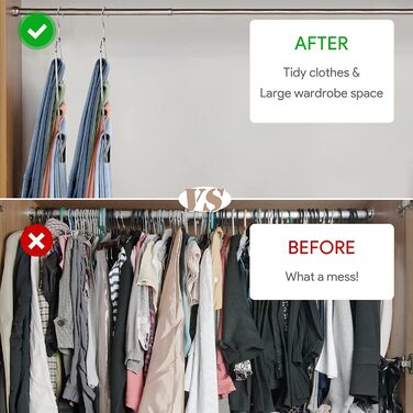 Набір вішалок для штанів Housolution 4 шт. з антиковзним покриттям, чорного кольору